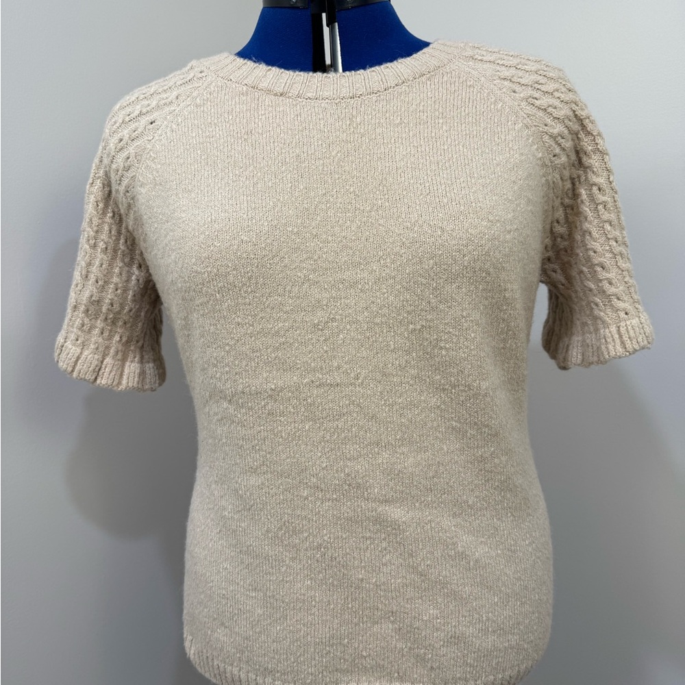 BiBi Women's Beige Crew Neck Sweater